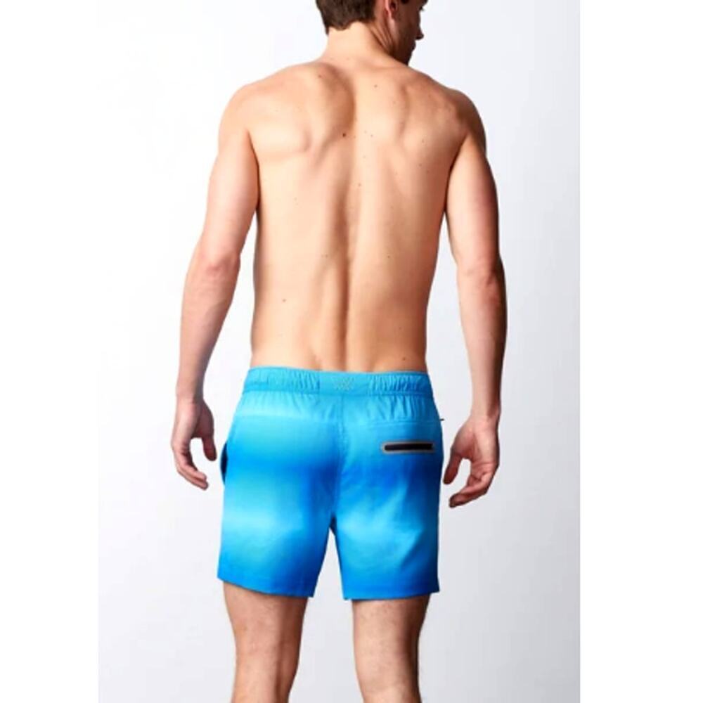 Mack Weldon Waterslide Pulse Stripe Swim Trunk Size L - Picture 2 of 10